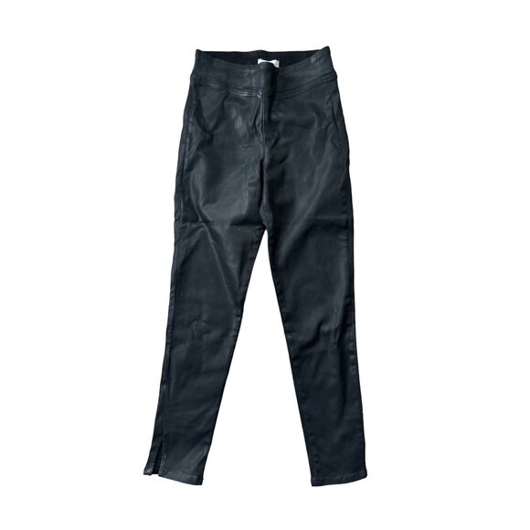 FRAME Womens Black Waxed Pull On Jeans Size 1 - Picture 1 of 6